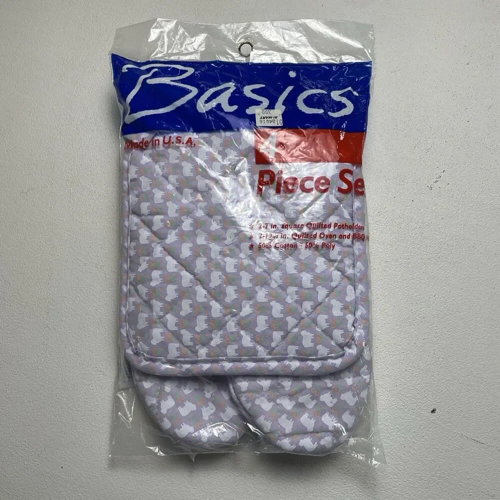 VTG New In Bag Lamb Sheep Hot Pads And Mits